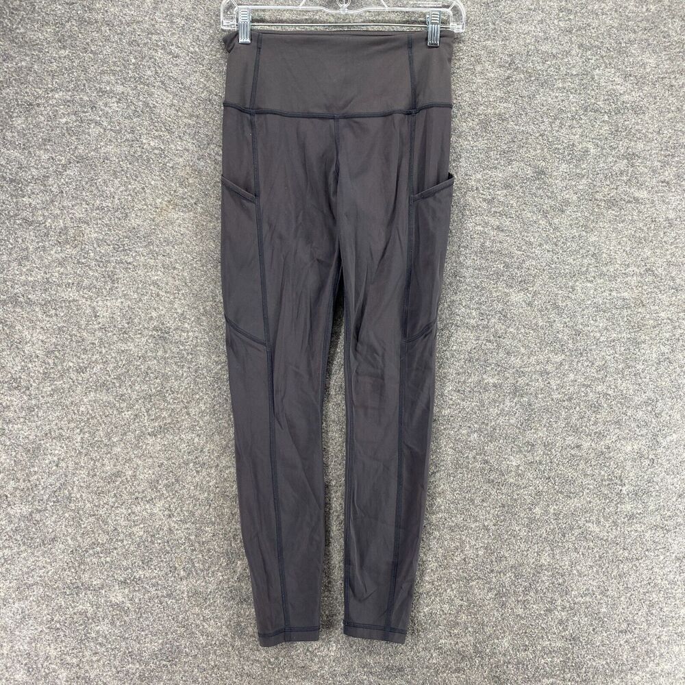 5/$45 Activewear Leggings Women M Medium Gray Mid Rise Skinny Capri Pockets